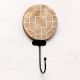 Brown Wooden Geometric Pattern Hooks For Wall